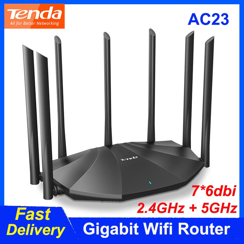 Tenda-AC23 ⰡƮ Wifi  2.4G + 5G AC2100 IPv6..